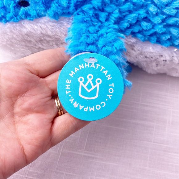 Manhattan Toy Co Under The Sea Winnie Whale Plush Stuffed Blue White 13" - Picture 3 of 10